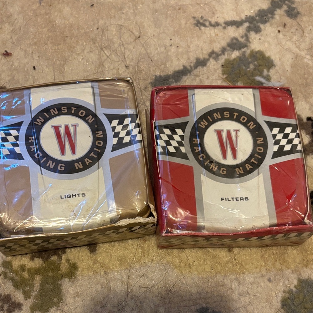 Nascar Winston Racing Nation Coasters - Red and Brown
